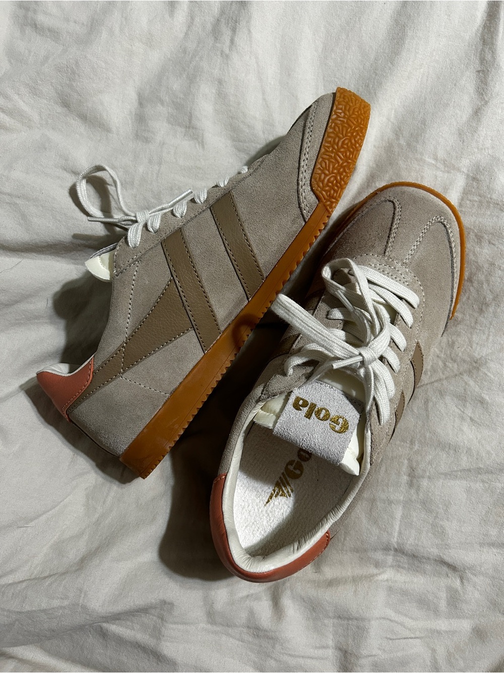 Gola Elan Sneakers - Bone/Light Caramel/Terracotta US 8